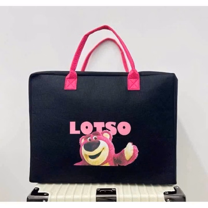 Túi Nỉ Gấu Dâu Lotso Cute Xỉu - Ảnh 3