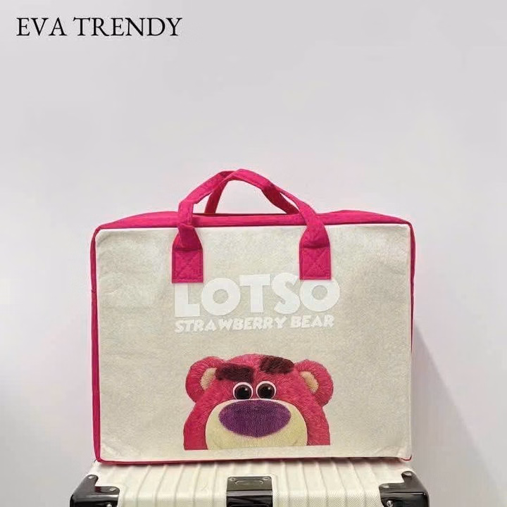 Túi Xách Nỉ Gấu Dâu Lotso Siêu Cưng Xỉu - Ảnh 5