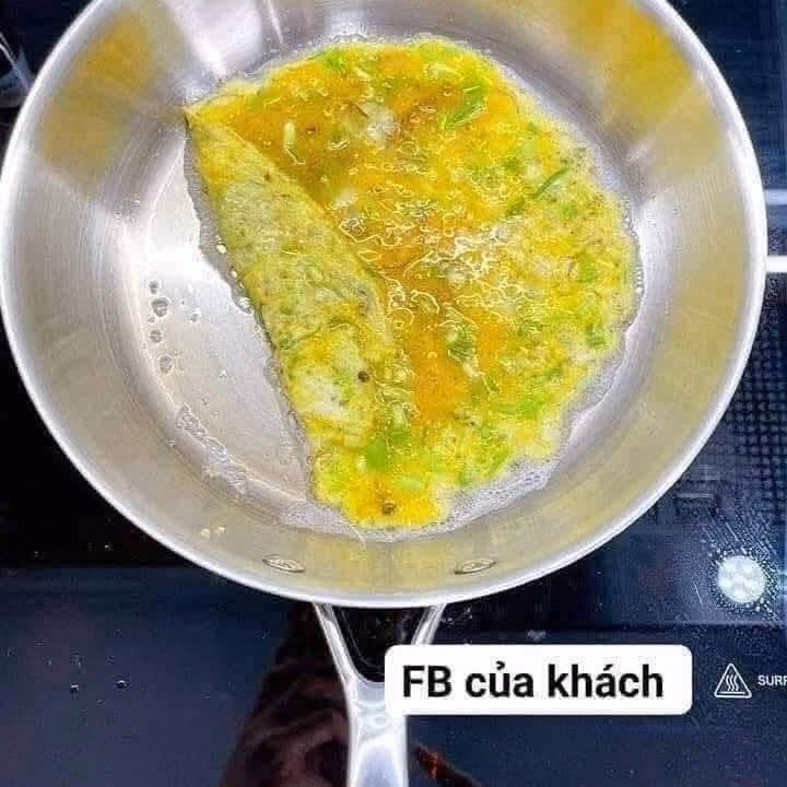 Chảo Inox Chống Dính, Đáy Liền Nguyên Khối Dầy Dặn, Dễ Dàng Vệ Sinh, Không Kén Bếp - Ảnh 3