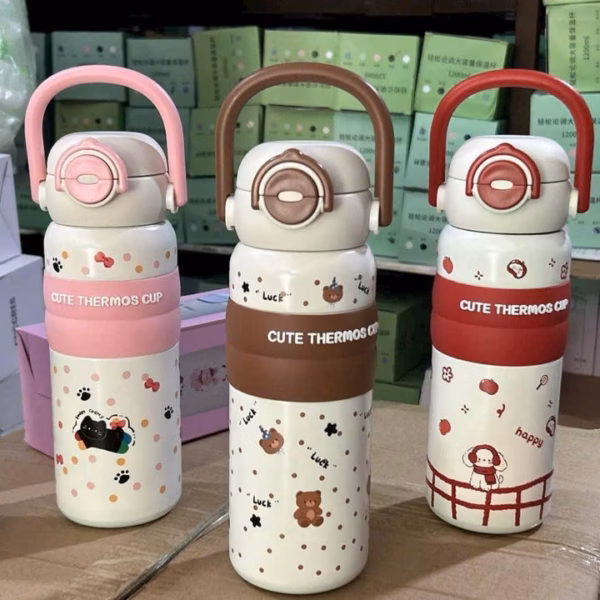 Bình Giữ Nhiệt, Có Quai Xách, Có Ống Mút, Tiện Lợi Cho Các Bé - Ảnh 4