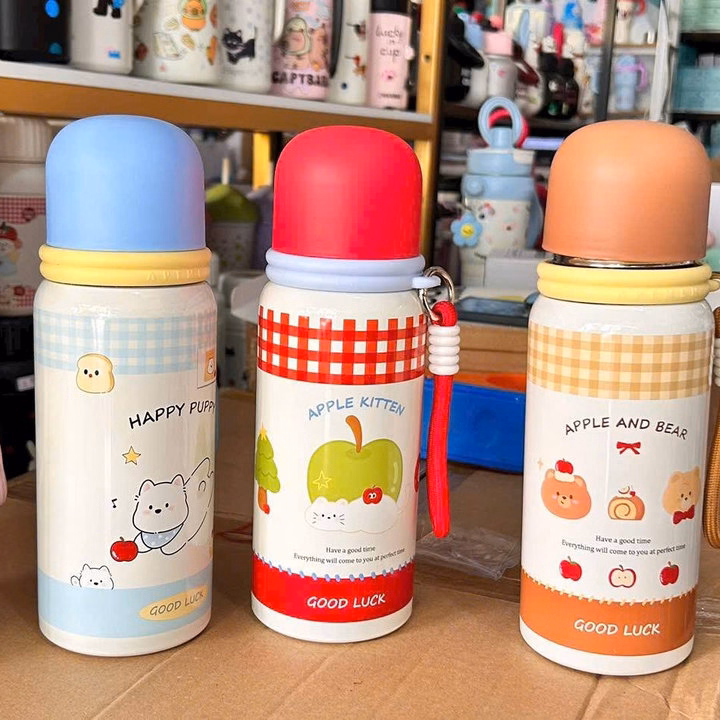 Bình Đựng Nước Giữ Nhiệt, Có Quai Xách, Có Ống Mút, Tiện Lợi 500Ml - Ảnh 7