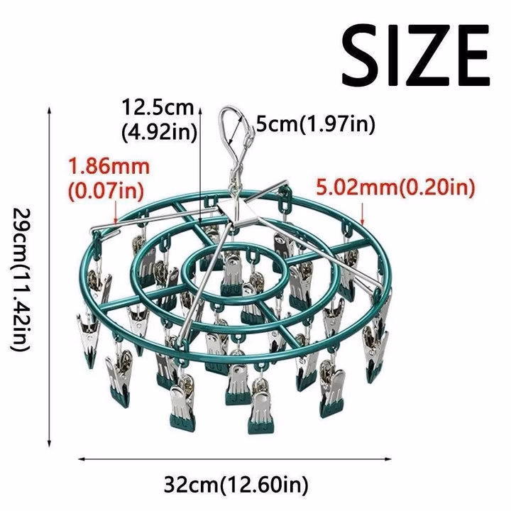 Móc Phơi Tròn Có 24 Kẹp Tiện Ích - Ảnh 3