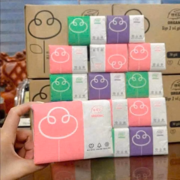 30 Gói Giấy Ăn Organic Siêu Dai Mền Mịn - Ảnh 2