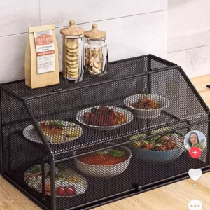 Lồng Bàn Lưới Thép Để Thức Ăn, 2 Tầng Tránh Côn Trùng Chất Liệu Thép Sơn Tĩnh Điện Bền Đẹp