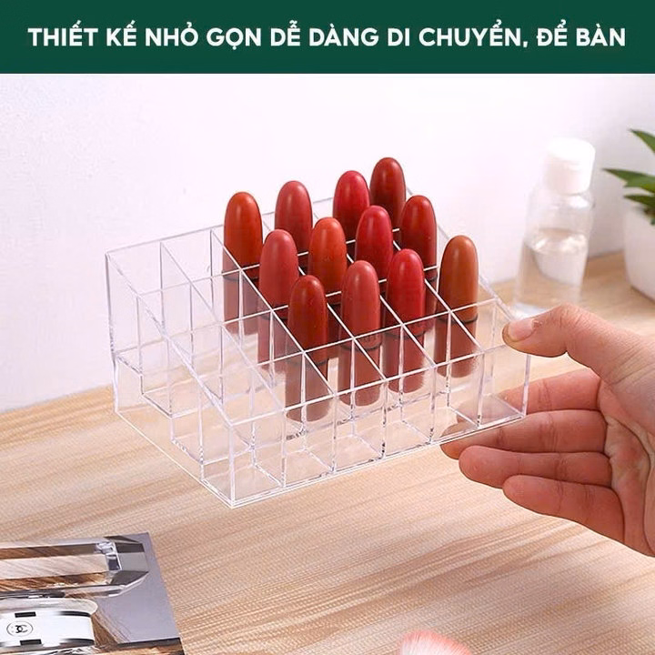 Khay Đựng Son, Mỹ Phẩm 24 Ô Trong Suốt Sp0316 - Lady'S Passion - Ảnh 5