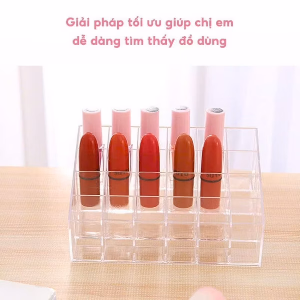 Khay Đựng Son, Mỹ Phẩm 24 Ô Trong Suốt Sp0316 - Lady'S Passion - Ảnh 4