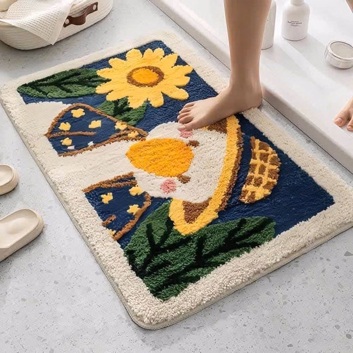 Thảm Chân Lông Cừu Siêu Thấm Hút, Dày Dặn Và Lau Êm Chân