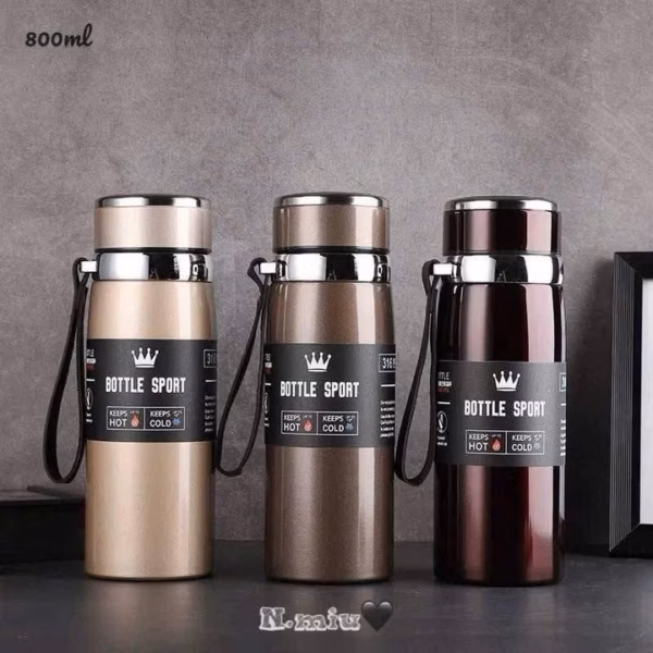 Bình Giữ Nhiệt Vacum 800Ml Kiểu Dáng Xinh Xắn Giữ Nhiệt Cực Tốt - Ảnh 4