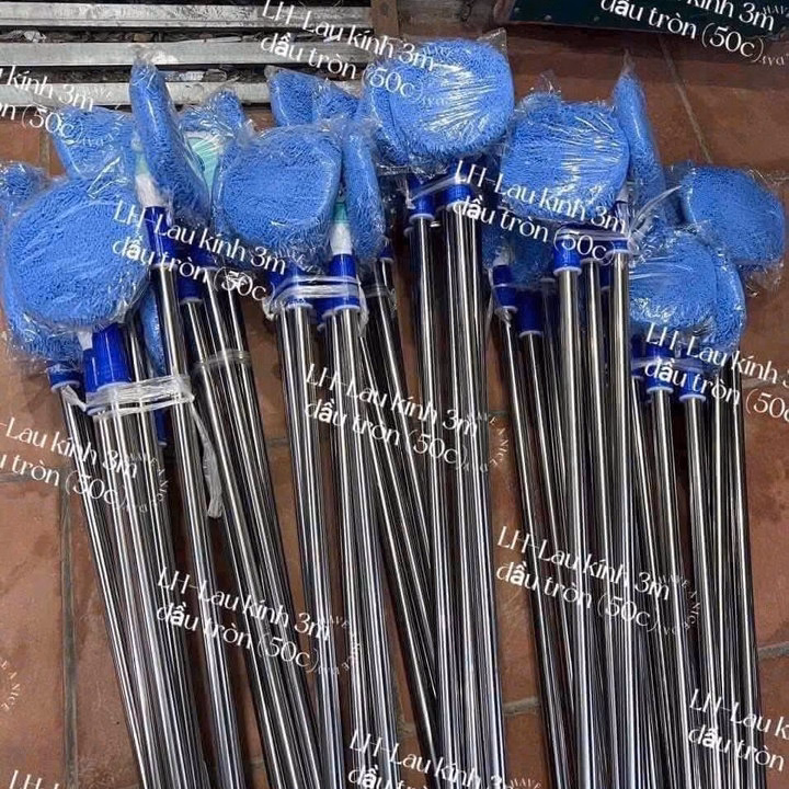 Cây Lau Trần Nhà Dài 3M..Cán Inox Gập Rút Dễ Dàng - Ảnh 3
