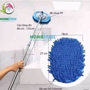 Cây Lau Bụi Trần Nhà, Lau Xe Ô Tô, Lau Kính,...Cán Inox Gập Rút