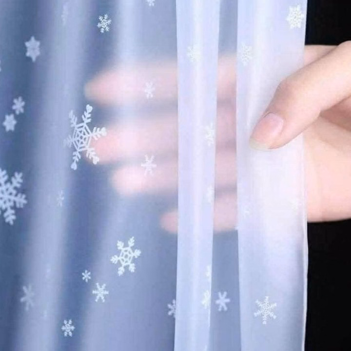 Áo Mưa Nhựa Dẻo Trong Suốt Chống Thấm Tuyệt Đối,Họa Tiết Bông Tuyết Siêu Đẹp - Ảnh 5