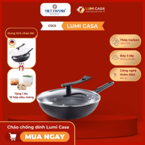 Chảo Chống Dính Thép Carbon Không Gỉ Lumicasa Csc5-32 Công Nghệ Đức - Siêu Bền Và Tiết Kiệm Năng Lượng
