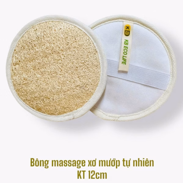Bông Massage Xơ Mướp - Size 12 Cm – Làm Sạch Tự Nhiên, Chăm Sóc Làn Da Hoàn Hảo - Kb - Ảnh 3