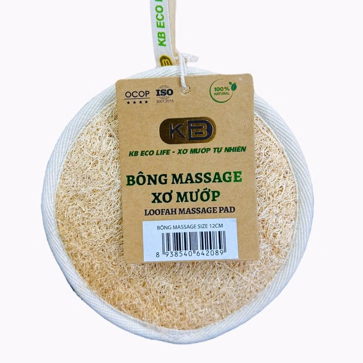 Bông Massage Xơ Mướp - Size 12 Cm – Làm Sạch Tự Nhiên, Chăm Sóc Làn Da Hoàn Hảo - Kb - Ảnh 2