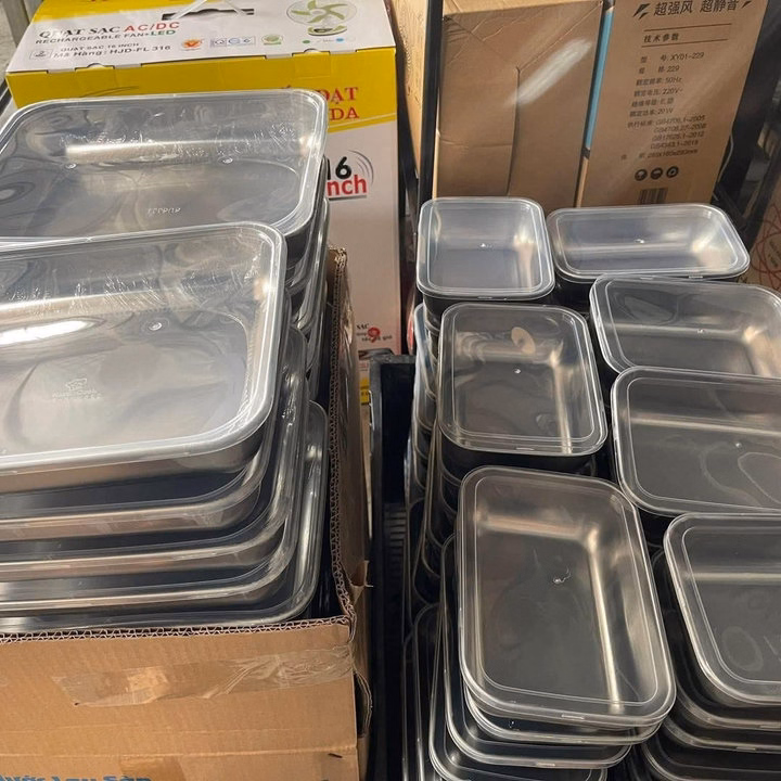 Khay Hộp Inox Lớn 304 Chữ Nhật Có Nắp Đậy Kín Không Sợ Bị Đổ - Ảnh 6