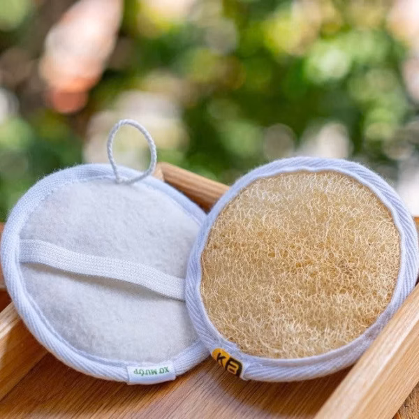 Bông Massage Xơ Mướp - Size 10 Cm – Làm Sạch Tự Nhiên, Chăm Sóc Làn Da Hoàn Hảo - Kb