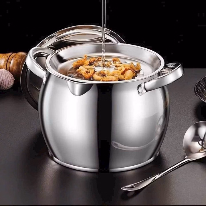 Âu Đựng Mỡ Inox Kèm Vỉ Lưới Lọc - Ảnh 2