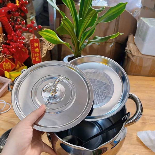 Âu Đựng Mỡ Inox Kèm Vỉ Lưới Lọc - Ảnh 6