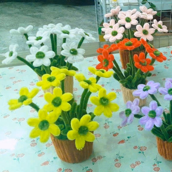 Chậu Hoa Cúc Họa Mi Kẽm Nhung Handmade 04E1025 Yukishop - Ảnh 6