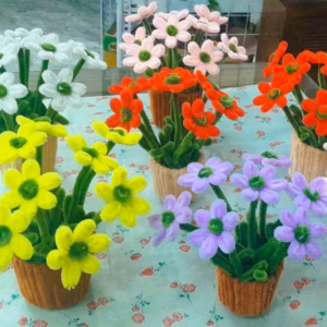 Chậu Hoa Cúc Họa Mi Kẽm Nhung Handmade 04E1025 Yukishop