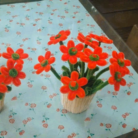 Chậu Hoa Cúc Họa Mi Kẽm Nhung Handmade 04E1025 Yukishop - Ảnh 11