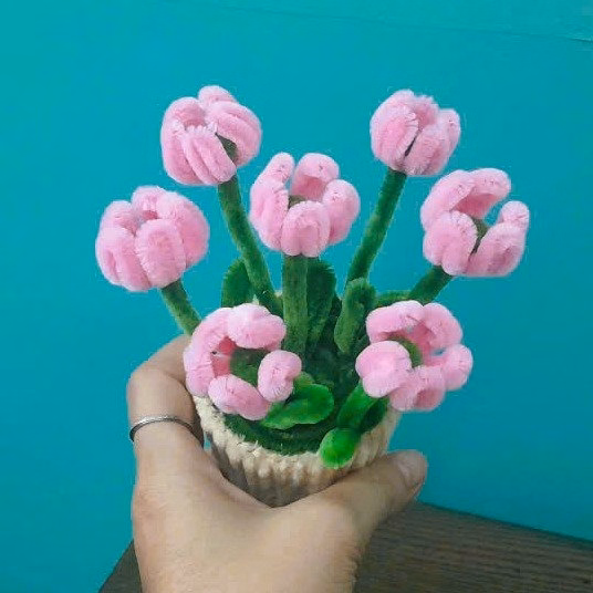 Chậu Hoa Tuylip Bằng Kẽm Nhung Handmade 14X12X6Cm 04F1025 Yukishop - Ảnh 7