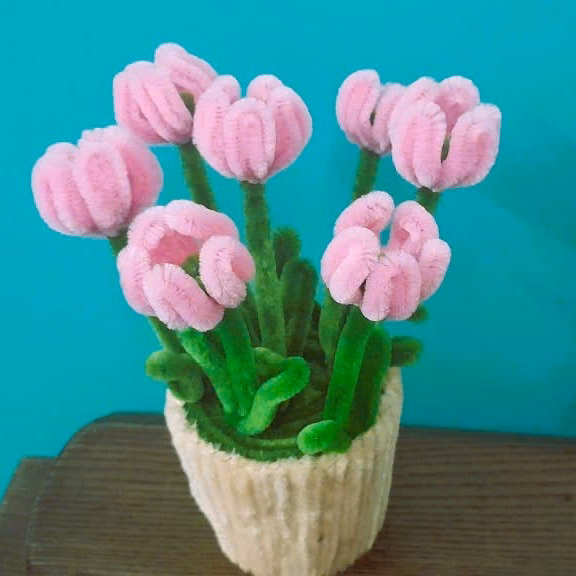 Chậu Hoa Tuylip Bằng Kẽm Nhung Handmade 14X12X6Cm 04F1025 Yukishop - Ảnh 9