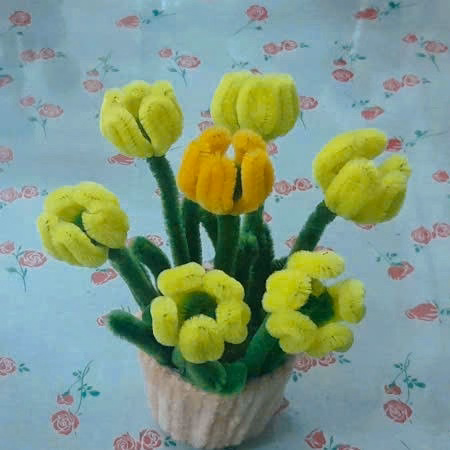 Chậu Hoa Tuylip Bằng Kẽm Nhung Handmade 14X12X6Cm 04F1025 Yukishop - Ảnh 3