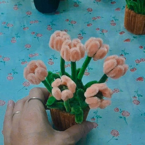 Chậu Hoa Tuylip Bằng Kẽm Nhung Handmade 14X12X6Cm 04F1025 Yukishop - Ảnh 12