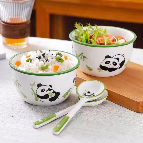 [Hàng Về] Set 2 Chén Sứ Kèm Thìa Muỗng Họa Tiết Nhiều Mẫu -Gdn - Ảnh 6