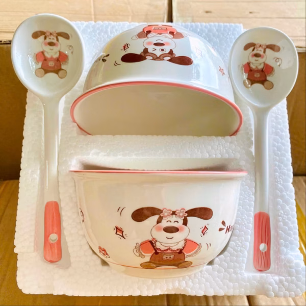 [Hàng Về] Set 2 Chén Sứ Kèm Thìa Muỗng Họa Tiết Nhiều Mẫu -Gdn - Ảnh 8