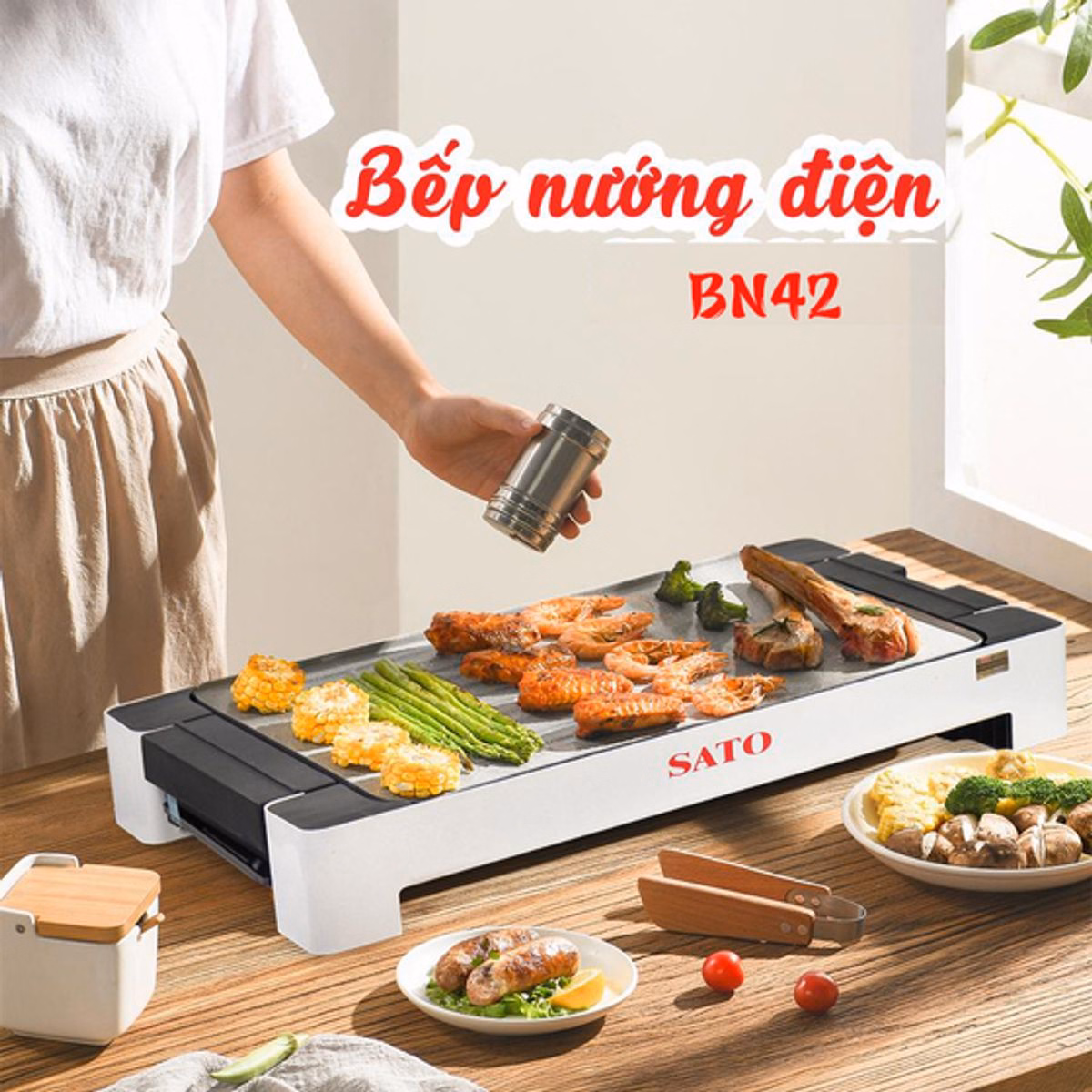 Bếp Nướng Điện Bn41/Bn42 - Sato - Ảnh 3