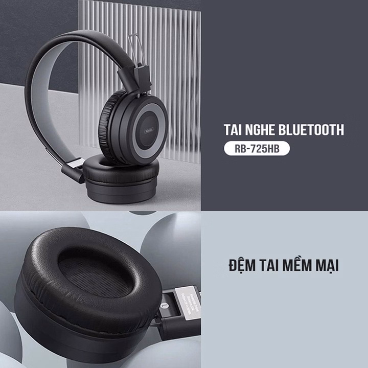 Tai Nghe Bluetooth Chụp Tai Rb-725Hb (Giao Màu Ngẫu Nhiên) - Remax - Ảnh 3