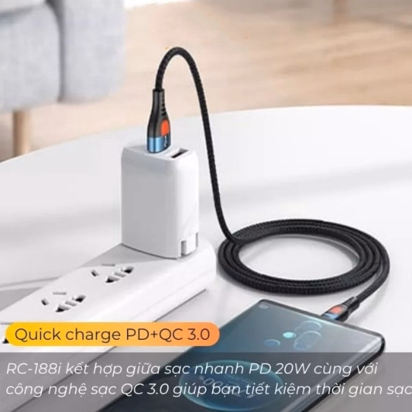 Dây Sạc Nhanh Iphone 20W Rc188I Cáp Sạc Type C To Lightning - Remax - Ảnh 6