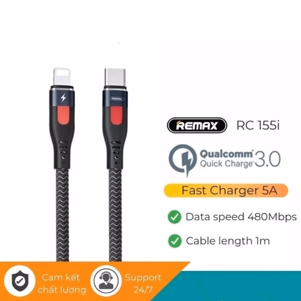 Dây Sạc Nhanh Iphone 20W Rc188I Cáp Sạc Type C To Lightning - Remax - Ảnh 2