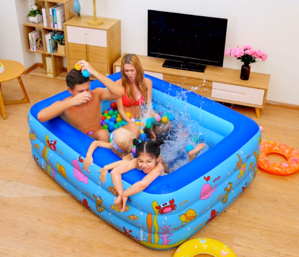 Bể Bơi Cho Bé Có Đáy Chống Trơn Trượt, Gấp Gọn Dễ Dàng - Bách Hóa Shop - Ảnh 4