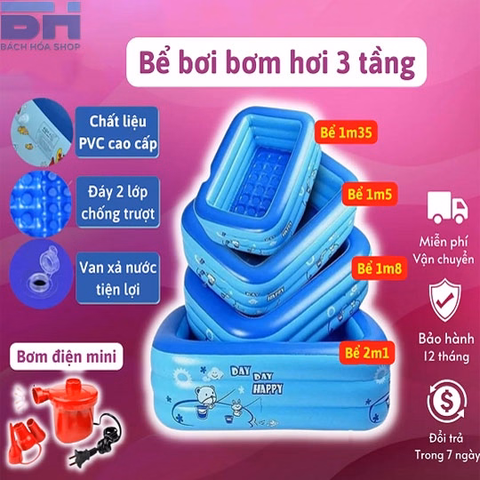Bể Bơi Cho Bé Có Đáy Chống Trơn Trượt, Gấp Gọn Dễ Dàng - Bách Hóa Shop - Ảnh 9