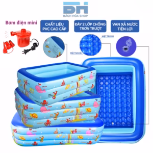 Bể Bơi Cho Bé Có Đáy Chống Trơn Trượt, Gấp Gọn Dễ Dàng - Bách Hóa Shop