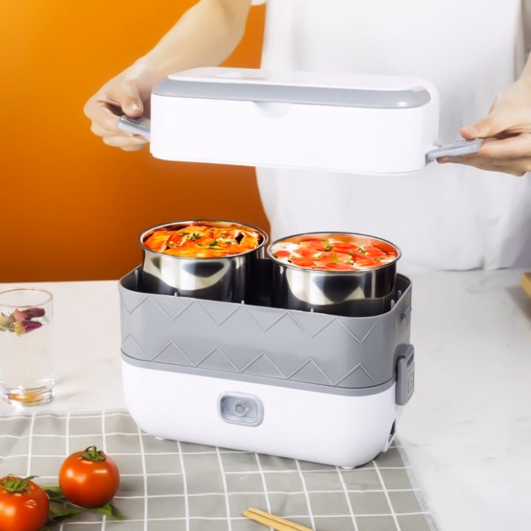 Hộp Cơm Cắm Điện Nấu Chín Và Hâm Nóng, 4 Lõi Inox Sang Trọng - Hongshuangxi - Ảnh 7
