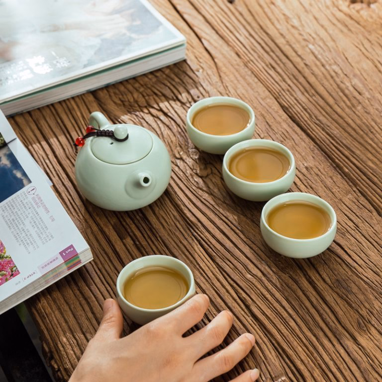Bộ Ấm Chén Sứ Pha Trà 5 Món - Sương Mai - Ảnh 9