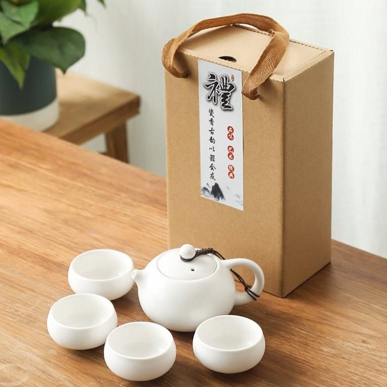 Bộ Ấm Chén Sứ Pha Trà 5 Món - Sương Mai - Ảnh 10