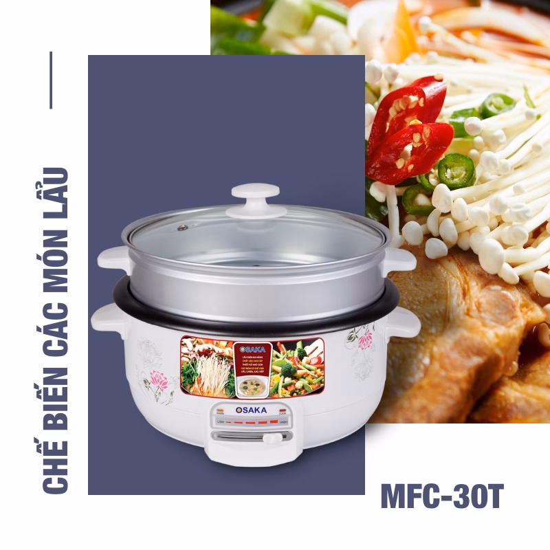 Lẩu Điện Đa Năng Mfc-30T 3.0L - Osaka - Ảnh 3