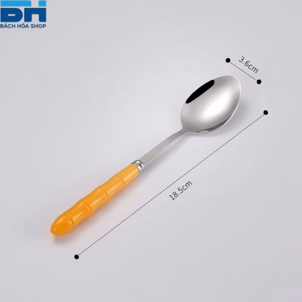 Bộ 3 Món Thìa Đũa Dĩa Inox 304 Không Gỉ, Cán Dài Cao Cấp Sang Chảnh (Giao Màu Ngẫu Nhiên) - Bách Hóa Shop - Ảnh 4
