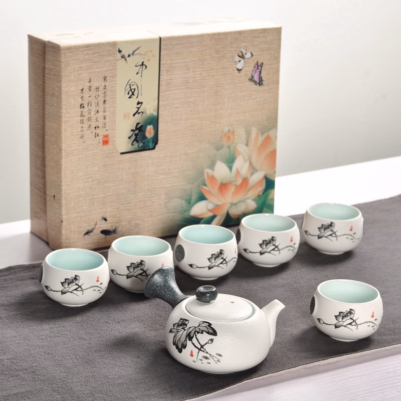 Bộ Ấm Pha Trà Định Châu Hoa Sen - Sương Mai