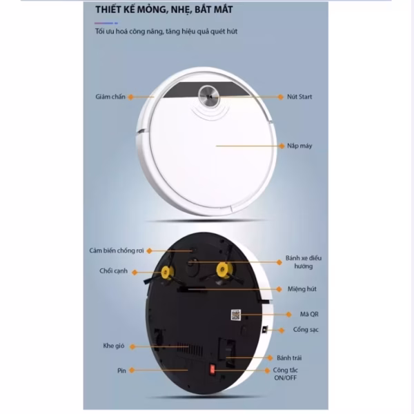 Robot Hút Bụi Lau Nhà - Jishida - Ảnh 5