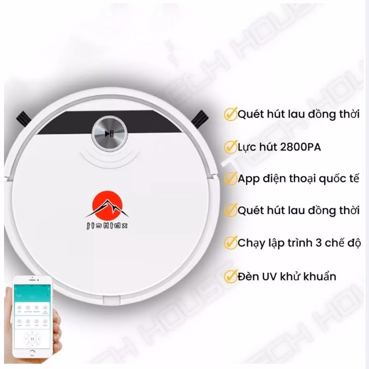 Robot Hút Bụi Lau Nhà - Jishida - Ảnh 3