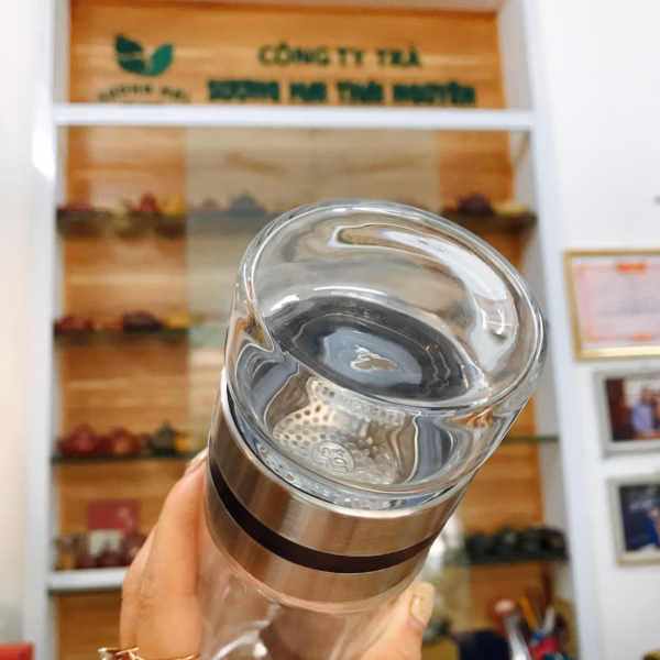 Bình Giữ Nhiệt Thủy Tinh 2 Lớp 2 Cốc Riêng Biệt 360Ml - Sương Mai - Ảnh 4