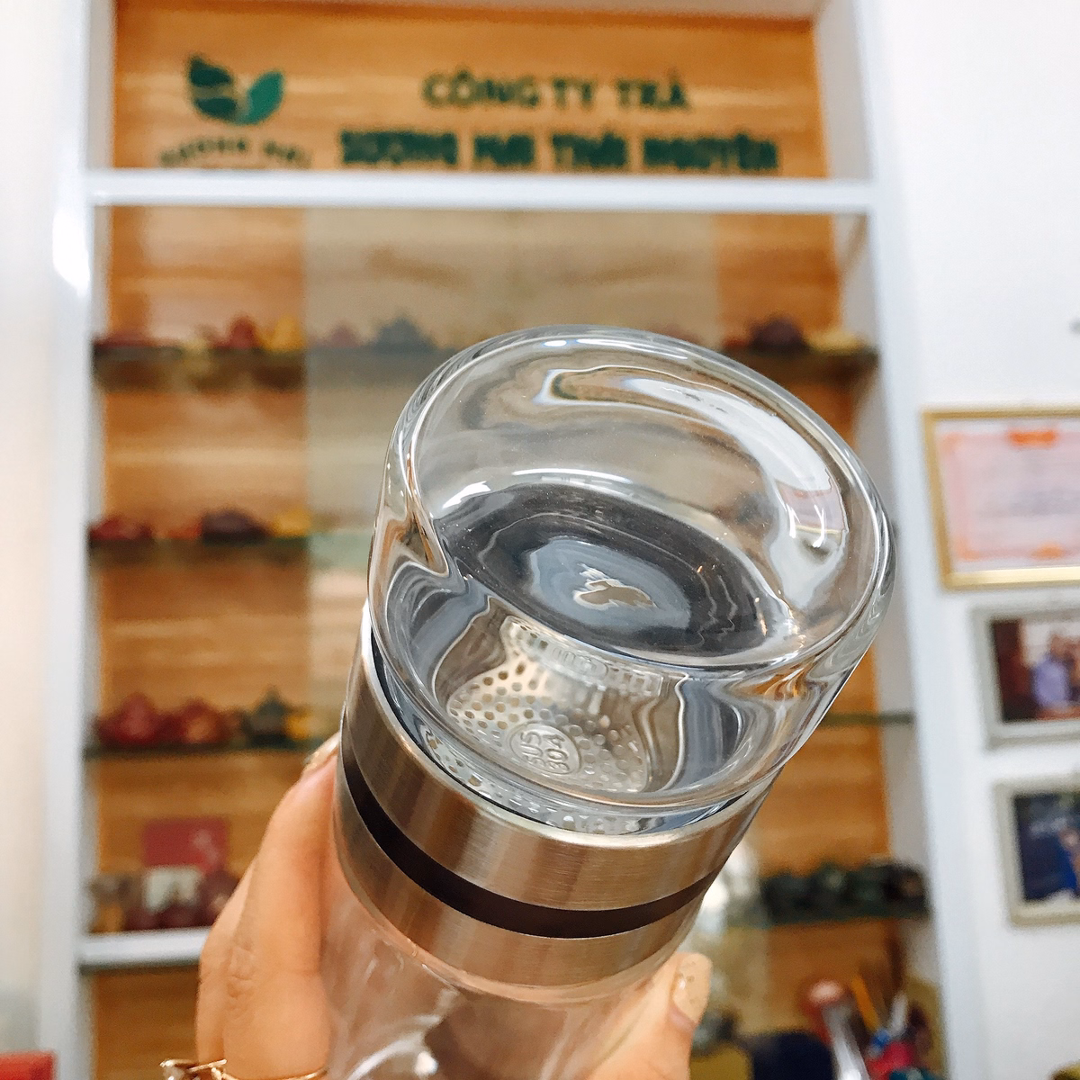 Bình Giữ Nhiệt Thủy Tinh 2 Lớp 2 Cốc Riêng Biệt 360Ml - Sương Mai - Ảnh 4