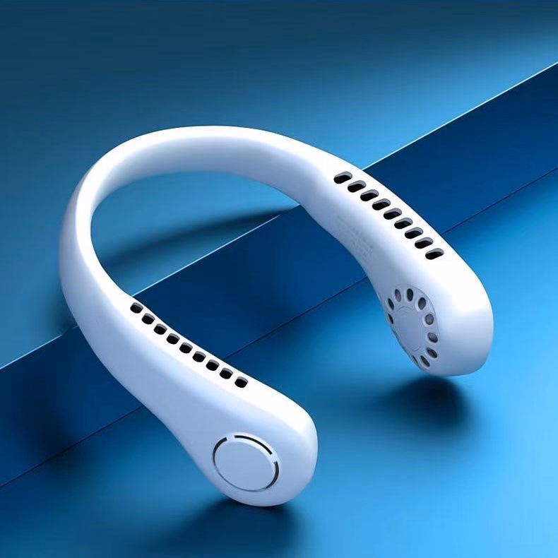 Quạt Đeo Cổ Usb Mini Tích Điện Không Cánh Tiện Lợi, Thời Trang, Dáng Thể Thao - Sương Mai - Ảnh 2