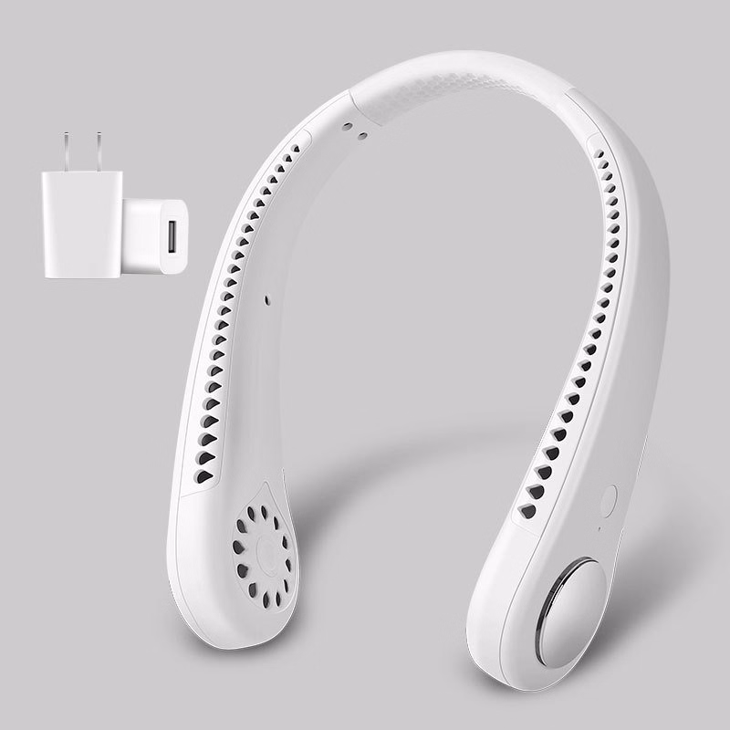 Quạt Đeo Cổ Usb Mini Tích Điện Không Cánh Tiện Lợi, Thời Trang, Dáng Thể Thao - Sương Mai - Ảnh 12